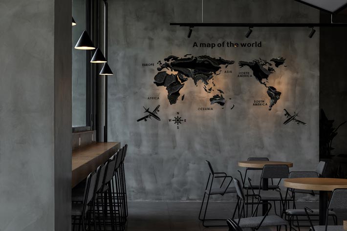 270平方咖啡厅咖啡区装修设计效果图