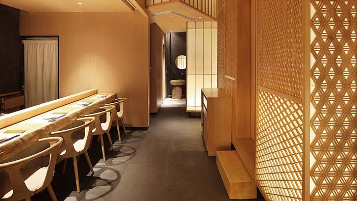 寿司料理店餐区装修设计效果图